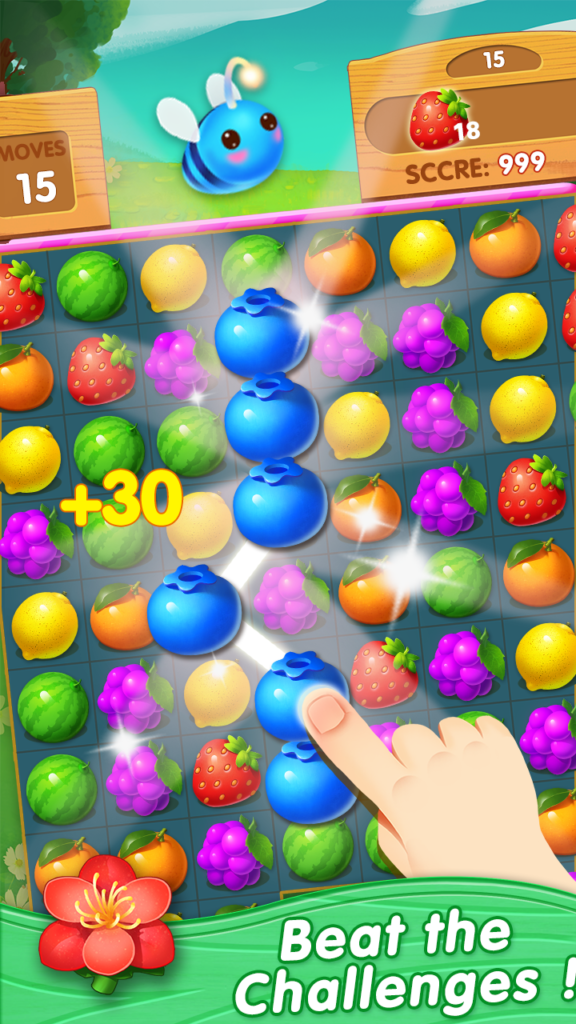 Cuchilla de licuadora arrasando el tablero en Fruit Fancy
