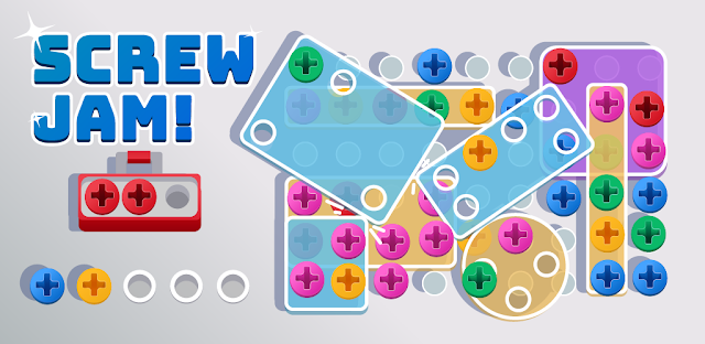 Tablero de Screw Jam con tornillos de colores por ordenar