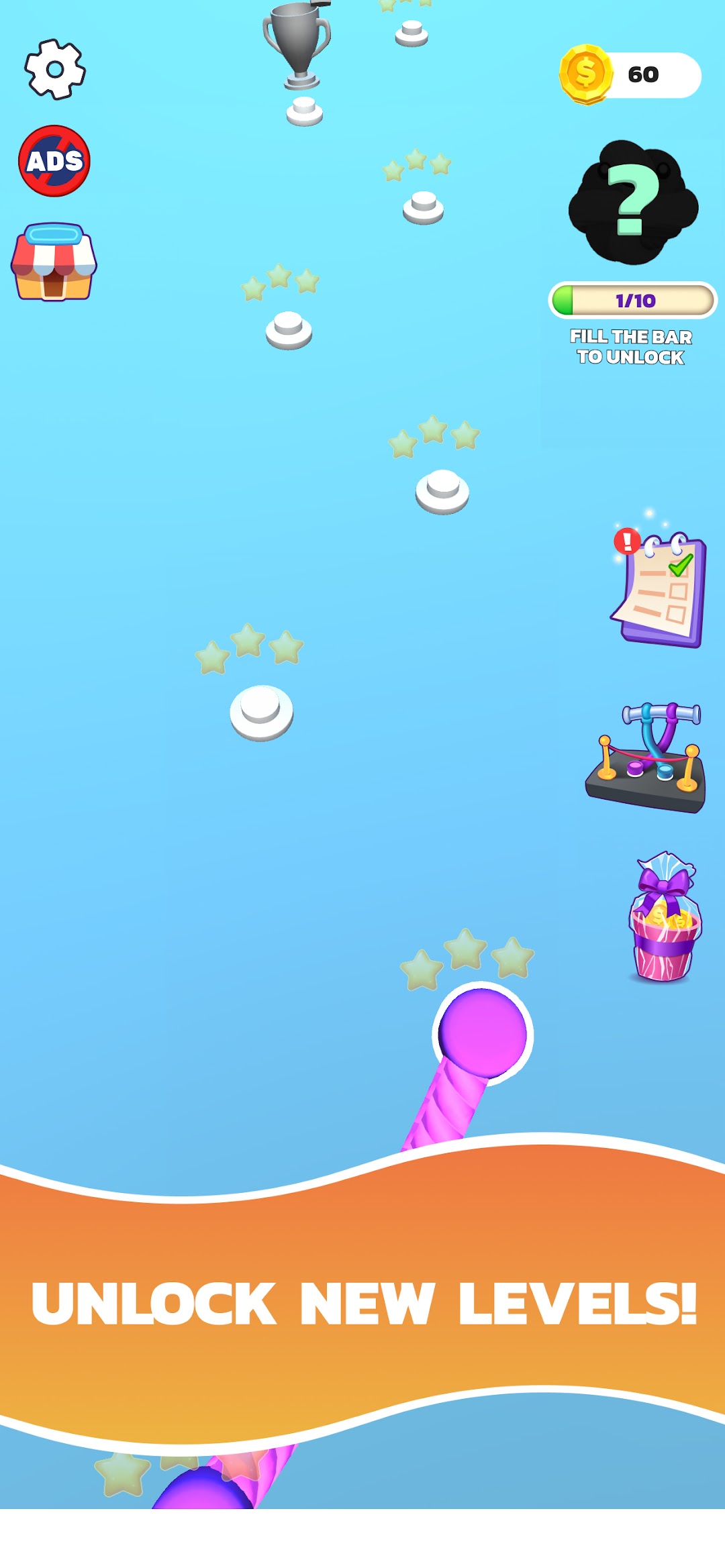 Gameplay de Tangle Master 3D MOD APK desenredando las cuerdas